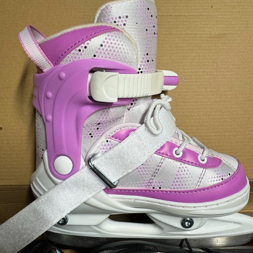 Pink and White Inline Skates with Ventilated Design